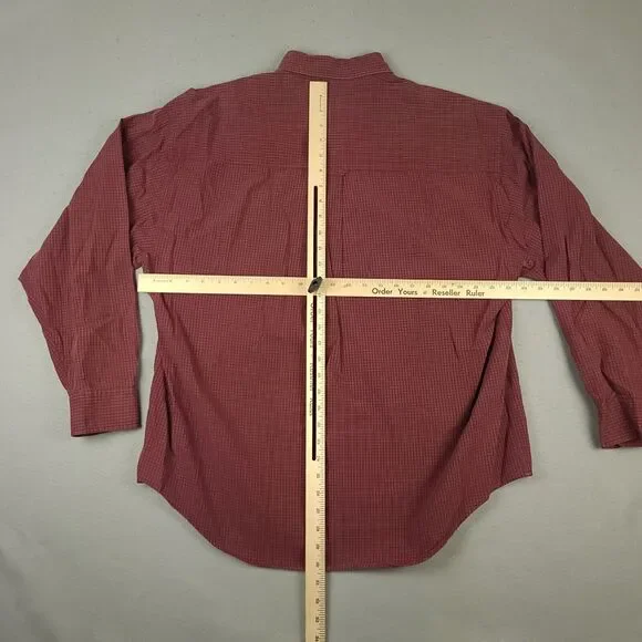 Gant Plaid Button Down Shirt Mens Large Red Cotton - Picture 12 of 14